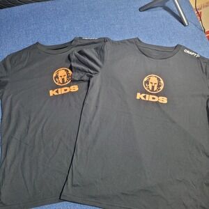 2 Pack Spartan Kids Short Sleeve T-Shirt Youth XXL Finisher Race Craft Orange
